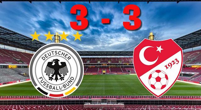 Türkiye Almanya karşısında direndi: 3 -3!