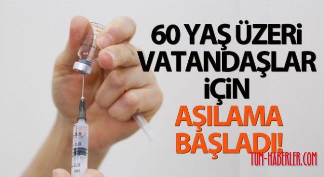 60 yaş üzeri vatandaşlar ve eşleri için Kovid-19 aşılaması başladı VİDEO HABER