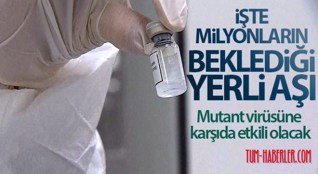 İşte milyonların beklediği yerli aşı VİDEO HABER