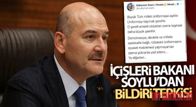 İçişleri Bakanı Soylu'dan bildiri tepkisi!