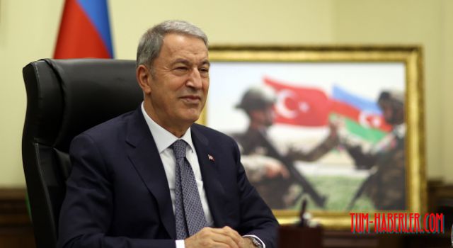Bakan Akar, Azerbaycan Savunma Bakanı Hasanov ile görüştü VİDEO HABER