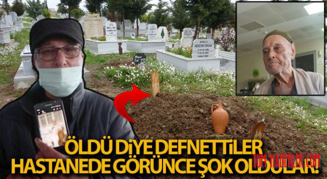 Öldü diye defnettikleri babalarını hastanede görünce şok oldular