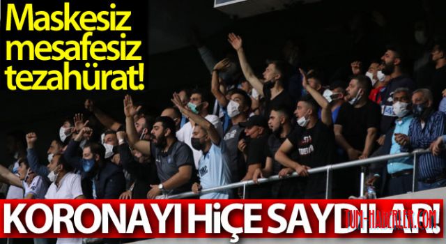 Sokağa çıkma yasağına rağmen binlerce taraftar tribüne geldi!