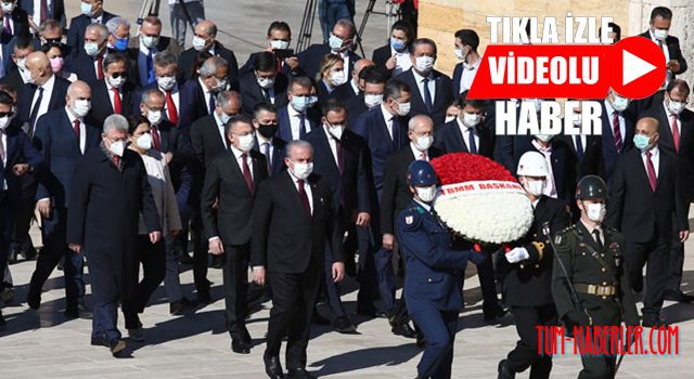 Devlet erkanından Anıtkabir'e ziyaret