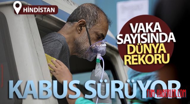 Hindistan'da günlük vaka sayısında yeni rekor