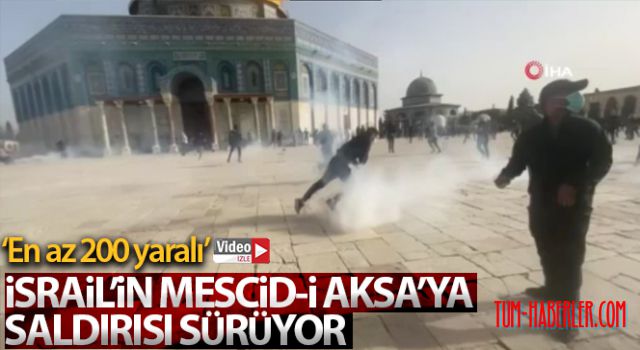 İsrail polisi, Mescid-i Aksa'da Filistinlilere müdahale etti: En az 200 Filistinli yaralandı