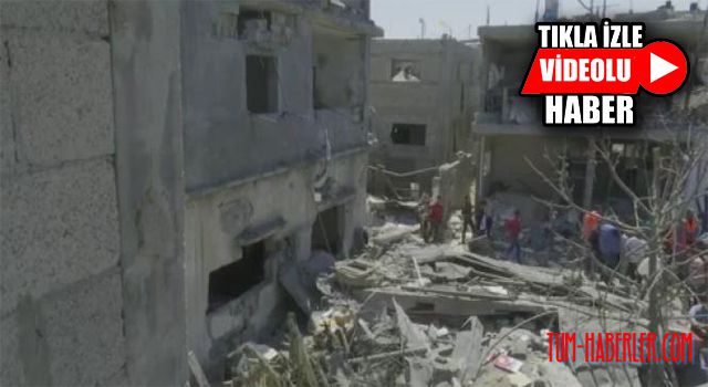 İsrail'in Gazze'de vurduğu Beyt Hanun'daki yıkım görüntülendi