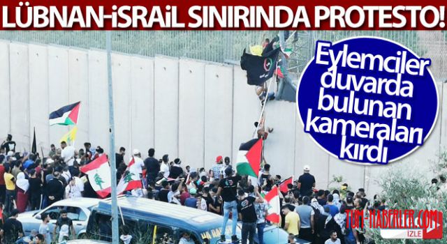 Lübnan-İsrail sınırında İsrail protestosu