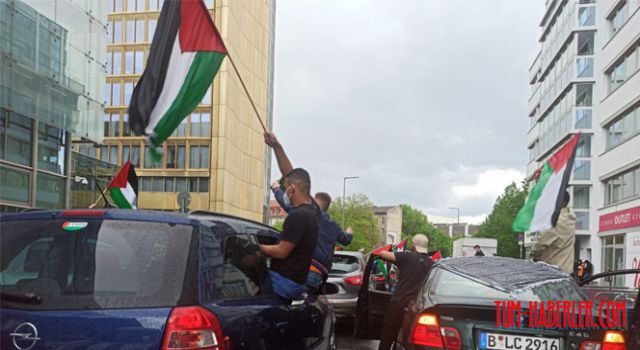 Berlin'de Filistin'e destek
