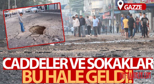 Gazze'de 40 cadde ve kavşak hava saldırıları sonucu kullanılamaz hale geldi