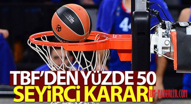 TBF'den yüzde 50 seyirci kararı