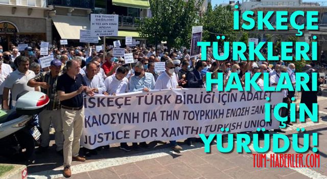 İskeçe Türk Birliği demokrasi yürüyüşü düzenledi