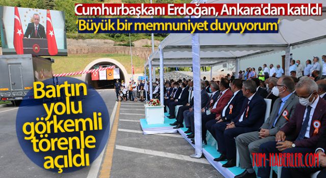 Cumhurbaşkanı Erdoğan, Bartın'daki yol açılışında konuştu
