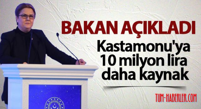 Kastamonu'ya 10 milyon lira daha kaynak