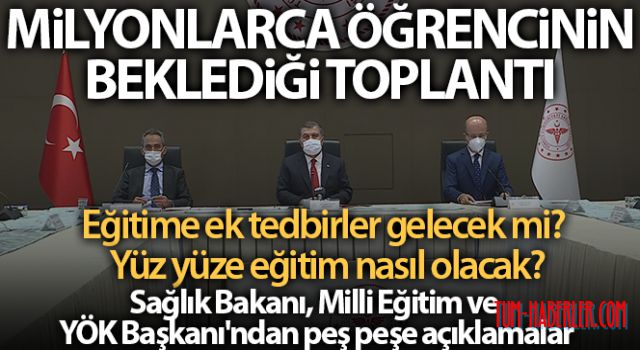 Fahrettin Koca'dan yüz yüze eğitim açıklaması
