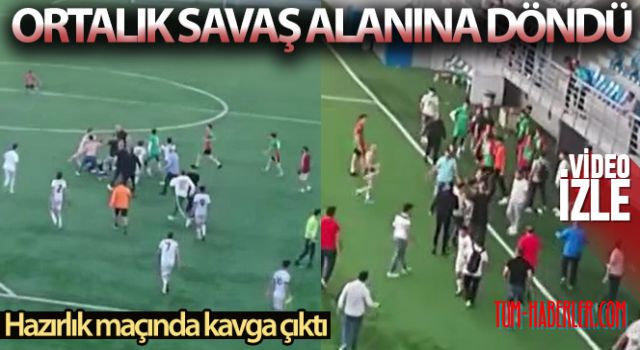İFA Spor ve Kosova Güçspor maçında kavga