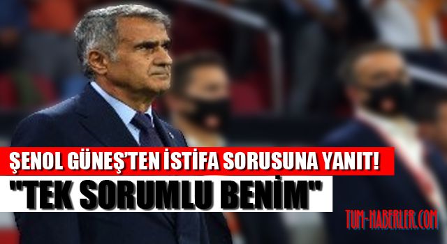 Şenol Güneş: Tek sorumlu benim