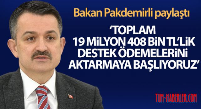 Bakan Pakdemirli'den "ödemeler" açıklaması