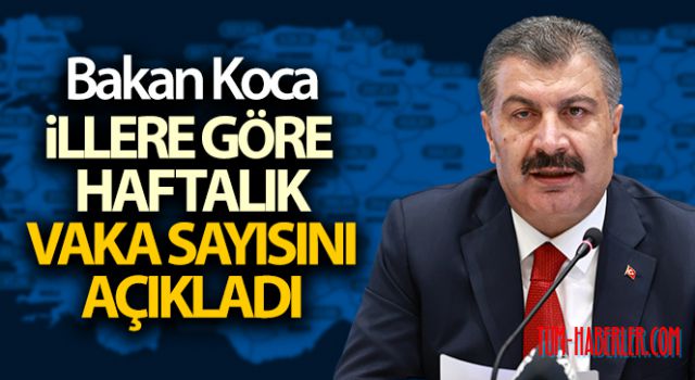 Bakan Koca, illere göre haftalık vaka verilerini  açıkladı