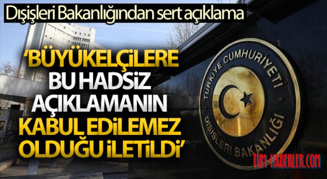 Dışişleri Bakanlığı'ndan sert açıklama