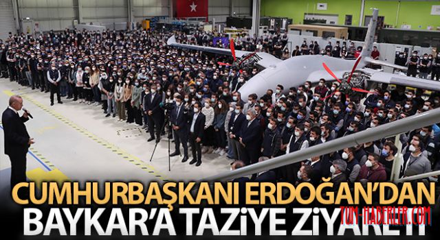 Cumhurbaşkanı Erdoğan'dan Baykar tesislerine taziye ziyareti