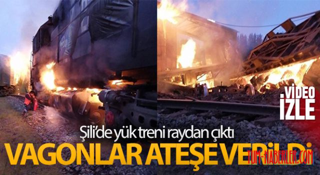 Şili'de yük treni raydan çıktı