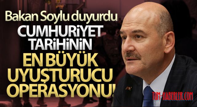 Cumhuriyet tarihinin en büyük uyuşturucu operasyonu!