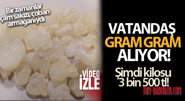 Damla sakızını vatandaşlar gram gram alıyor