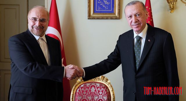 Cumhurbaşkanı Erdoğan, İran Meclis Başkanı Galibaf'ı kabul etti