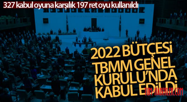 2022 bütçesi TBMM Genel Kurulu'nda kabul edildi