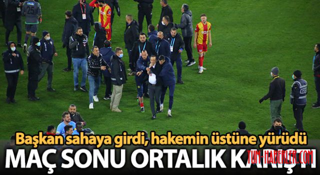 Yeni Malatyaspor-Kayserispor maçı sonrası hakem sahadan çıkamadı