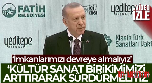 Cumhurbaşkanı Recep Tayyip Erdoğan 2. Yeditepe Bienali'nde konuştu