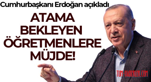 Cumhurbaşkanı Erdoğan müjdeyi duyurdu