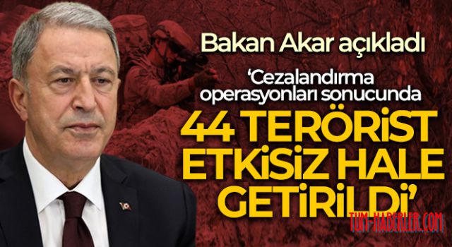 Bakan Akar'dan terörle mücadele açıklaması
