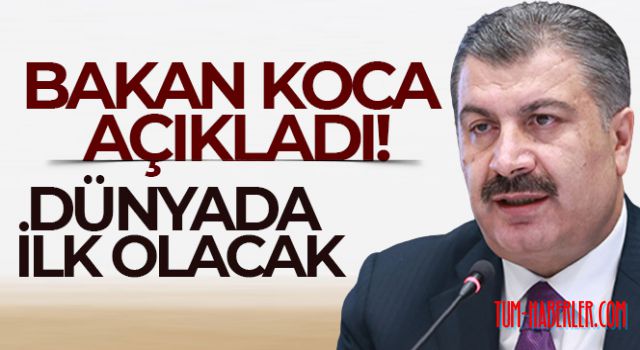 Bakan Koca'dan Turkovac açıklaması! Dünyada ilk olacak