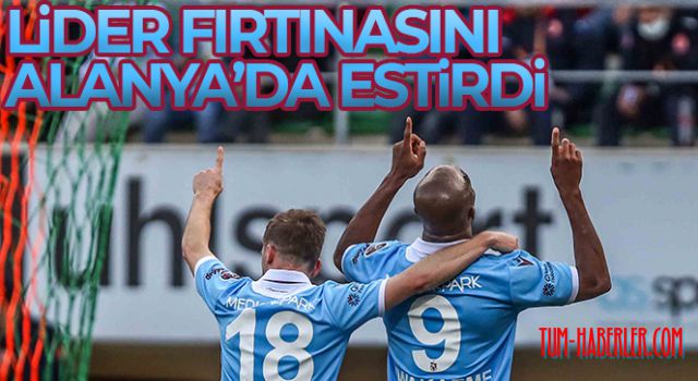 Trabzonspor fırtınası Alanya'da esti