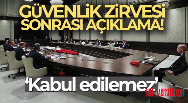 Güvenlik Zirvesi sonrası açıklama
