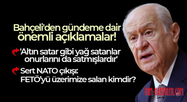Devlet Bahçeli'den ayçiçek yağı fiyatlarıyla ilgili açıklama