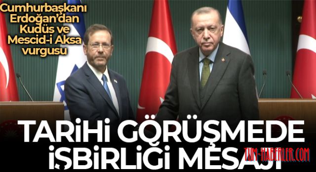 Cumhurbaşkanı Erdoğan ile İsrail Cumhurbaşkanı Herzog ortak basın toplantısı düzenledi