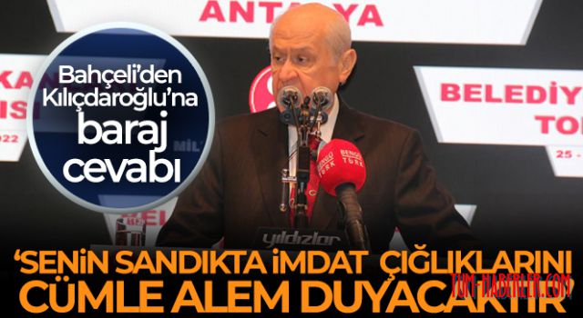 Bahçeli'den Kılıçdarooğlu'na baraj cevabı