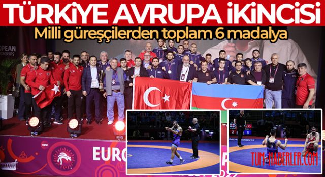 Türkiye, güreş serbest stilde takım halinde Avrupa ikincisi oldu