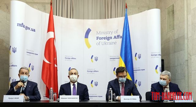 Akar ve Çavuşoğlu, Ukraynalı mevkidaşları ile toplantıya katıldı VİDEO HABER