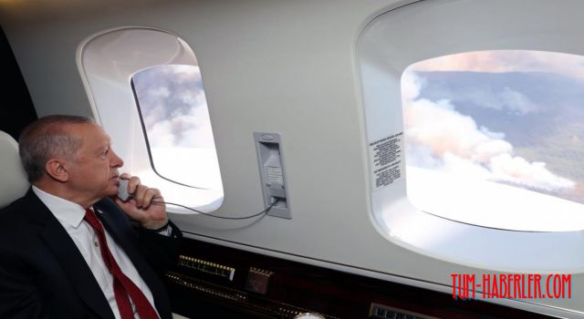 Cumhurbaşkanı Erdoğan yangın bölgesinde