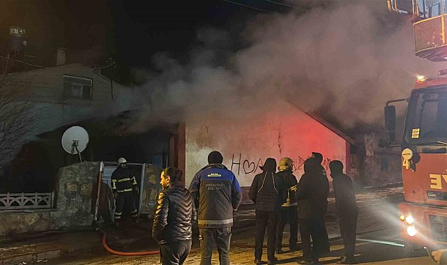 Edirne'de tek katlı evde çıkan yangın söndürüldü