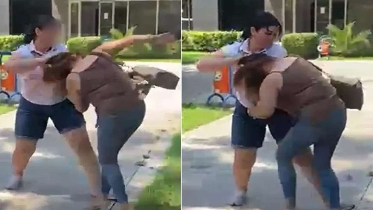 Aldatma Şüphesi Krize Dönüştü: Eşini Parkta Basan Kadın, Diğer Kadını Saçından Sürükledi