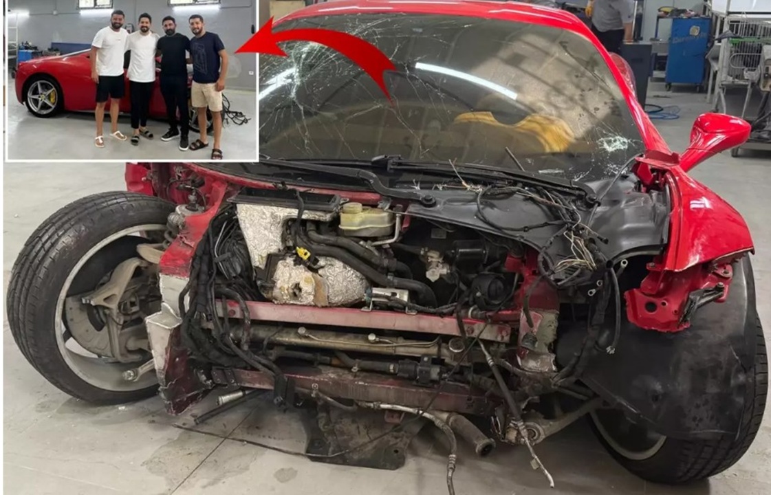 Hurdaya Dönen 15 Milyonluk Ferrari Ünlü Futbolcuya Satıldı