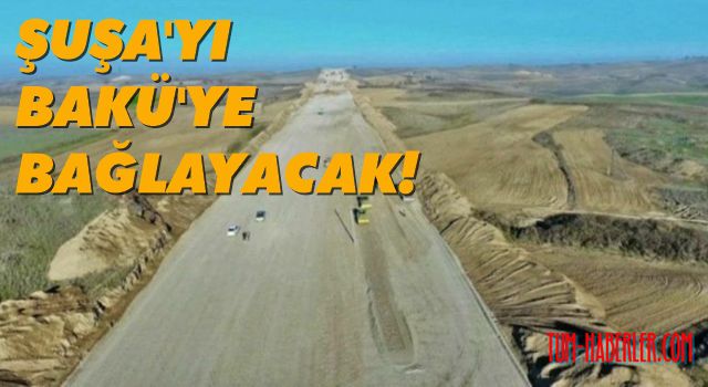 Şuşa ile Ahmedbeyli arası yol inşaatı sürüyor