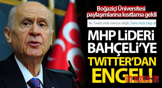 MHP Lideri Bahçeli'ye Twitter'den engel geldi
