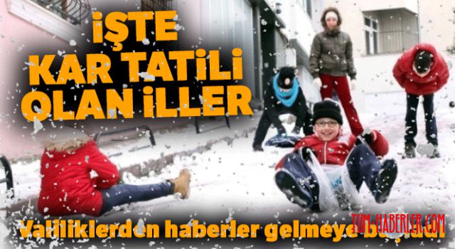 Kar yüzünden tatil olan iller açıklandı!