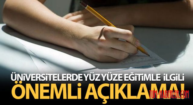 Bakan Koca'dan üniversitelerde yüz yüze eğitimle ilgili açıklama